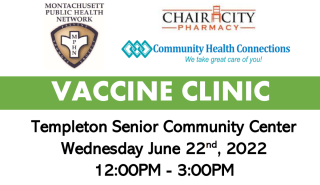 Vaccine Clinic, Templeton Senior Community Center, 06/22/2022 12pm - 3pm